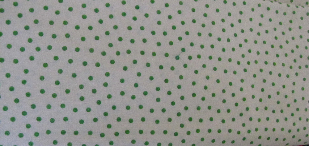 Christmas - White with Green Dots ( Spots) - Click Image to Close